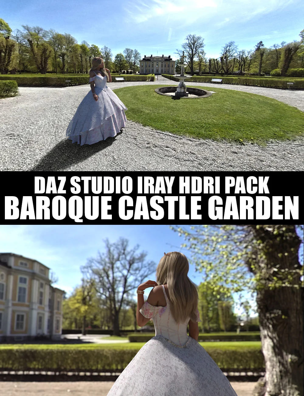 Baroque Castle Garden – Daz Studio Iray HDRI Pack_DAZ3D下载站