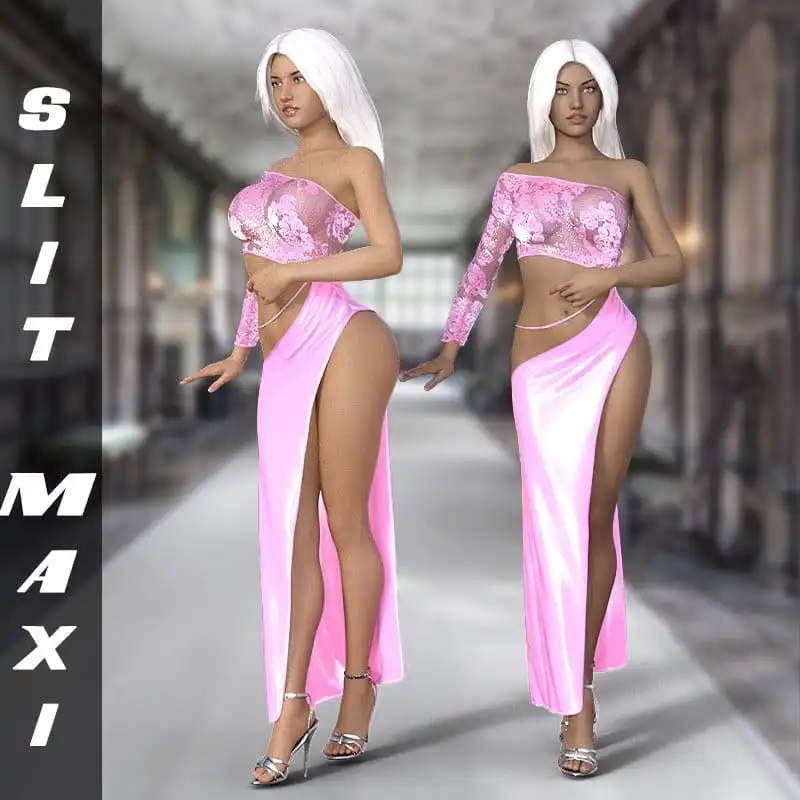dForce Slit Maxi Dress G8F_DAZ3DDL