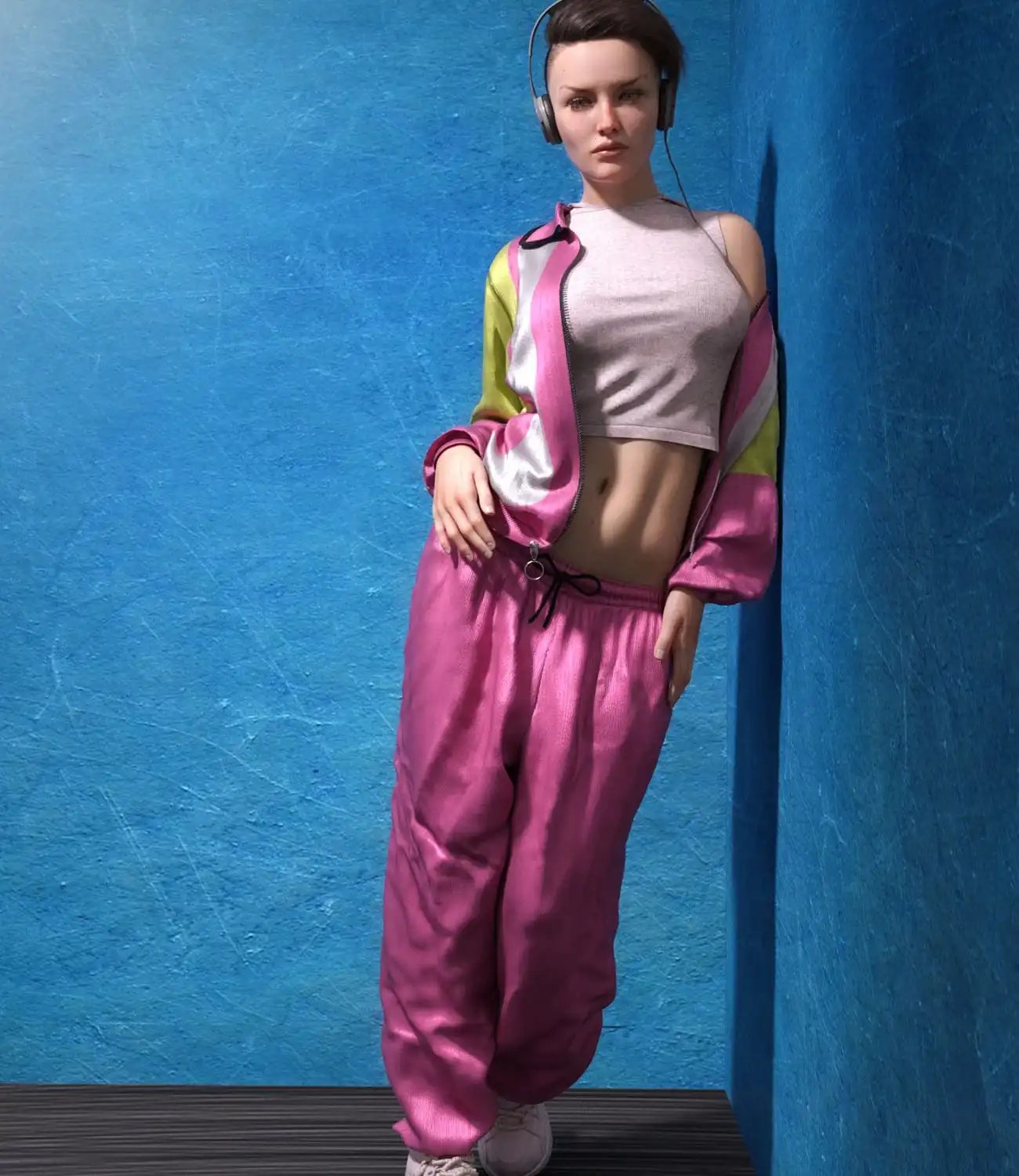 dForce Track Suit outfit for Genesis 8 & 8.1 Females_DAZ3D下载站