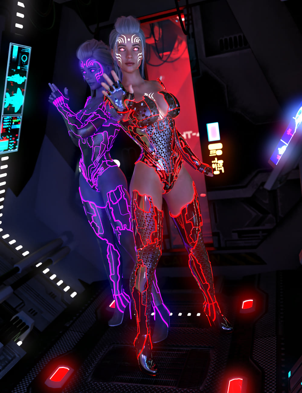 Electrified for CyberPunk Unlimited Outfit_DAZ3D下载站