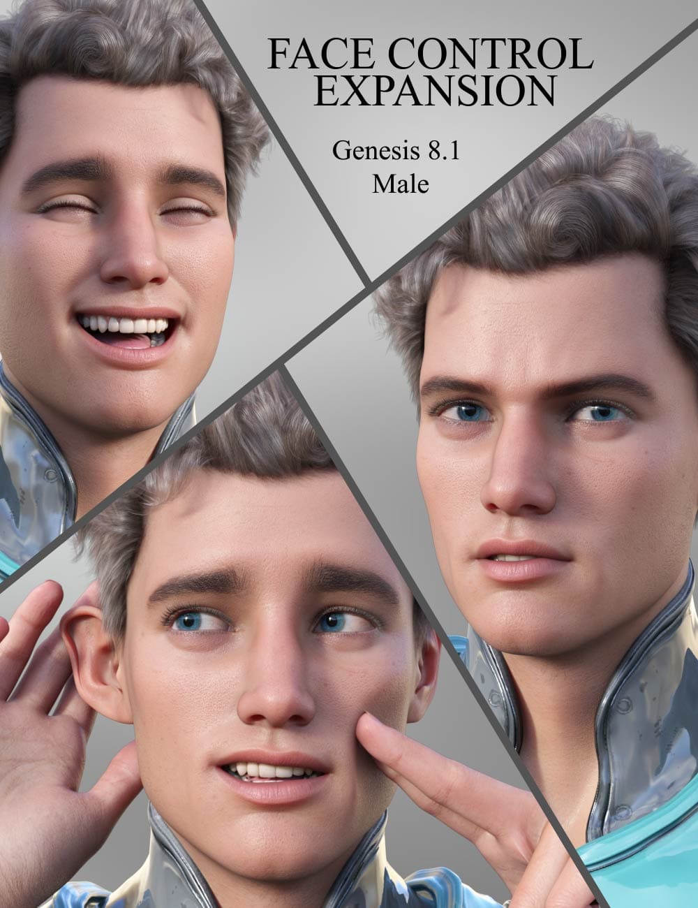Face Control Expansion for Genesis 8.1 Male_DAZ3D下载站