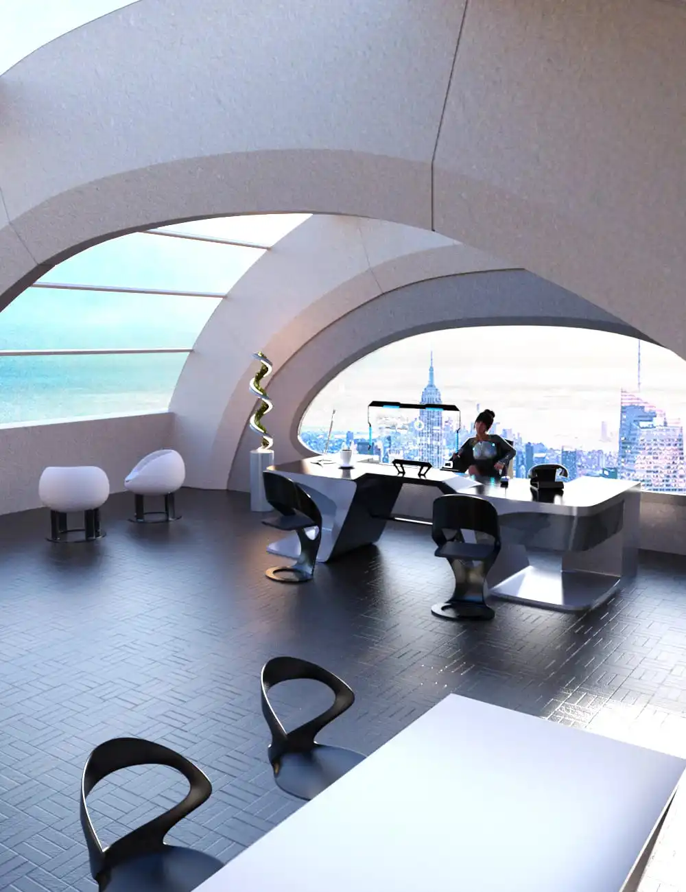 Futuristic Executive Office_DAZ3D下载站