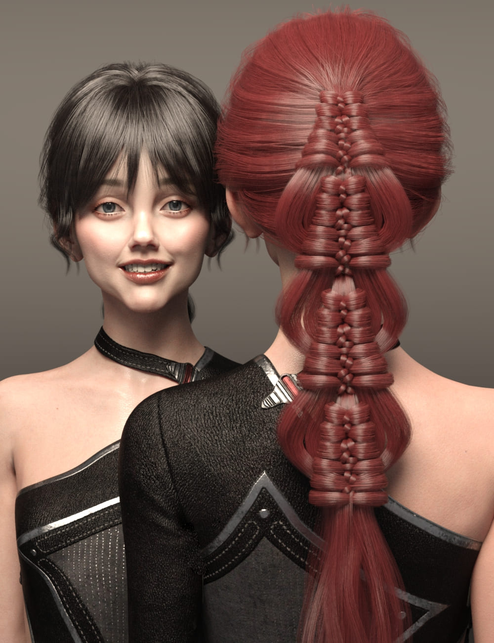 Hui Hair for Genesis 8 and 8.1 Females_DAZ3D下载站