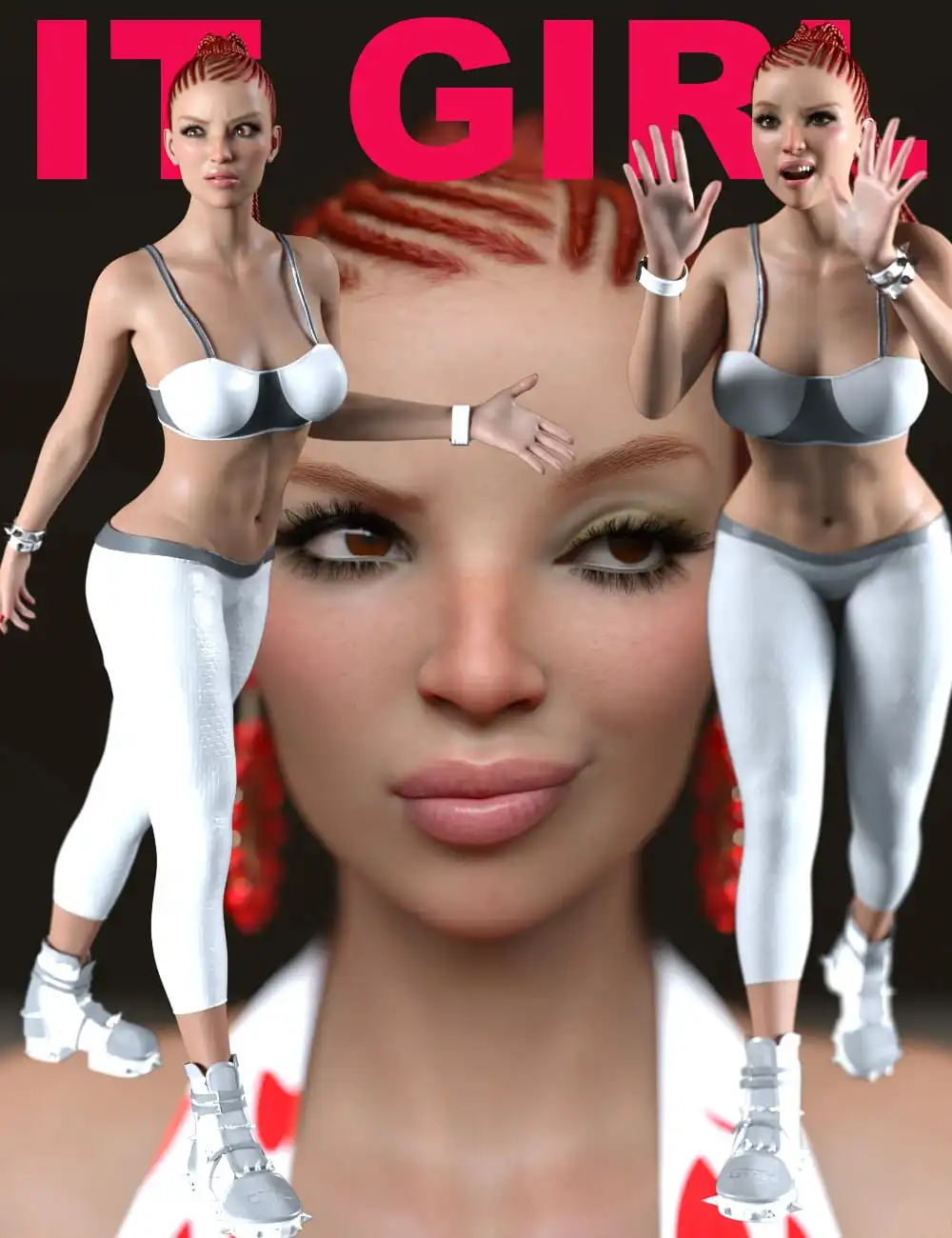 It Girl Poses and Expressions for Genesis 8.1 Females_DAZ3D下载站