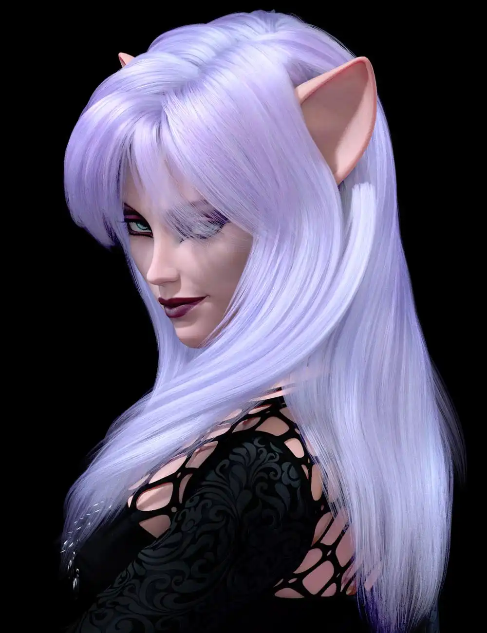 Kiko Hair for Genesis 8 and 8.1 Females_DAZ3D下载站