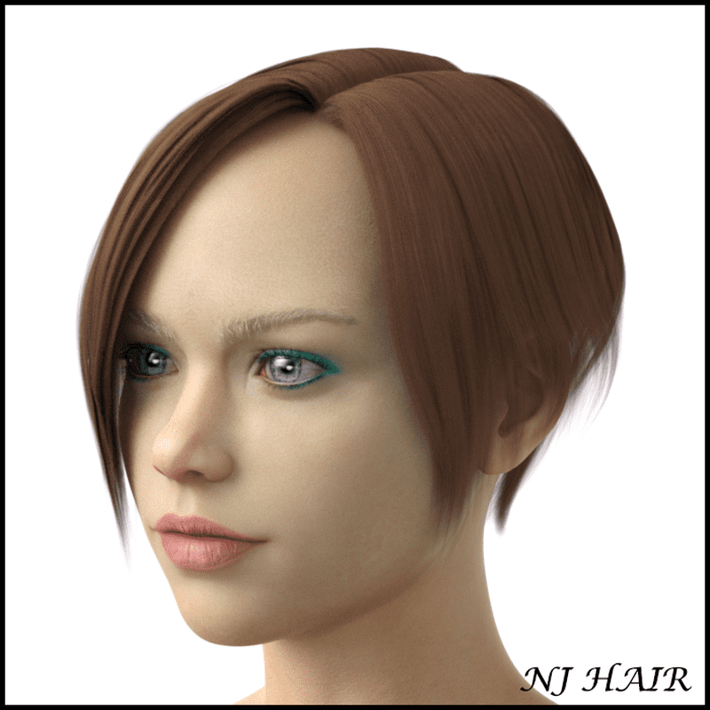 NJ Hair for Genesis 8 Female_DAZ3D下载站