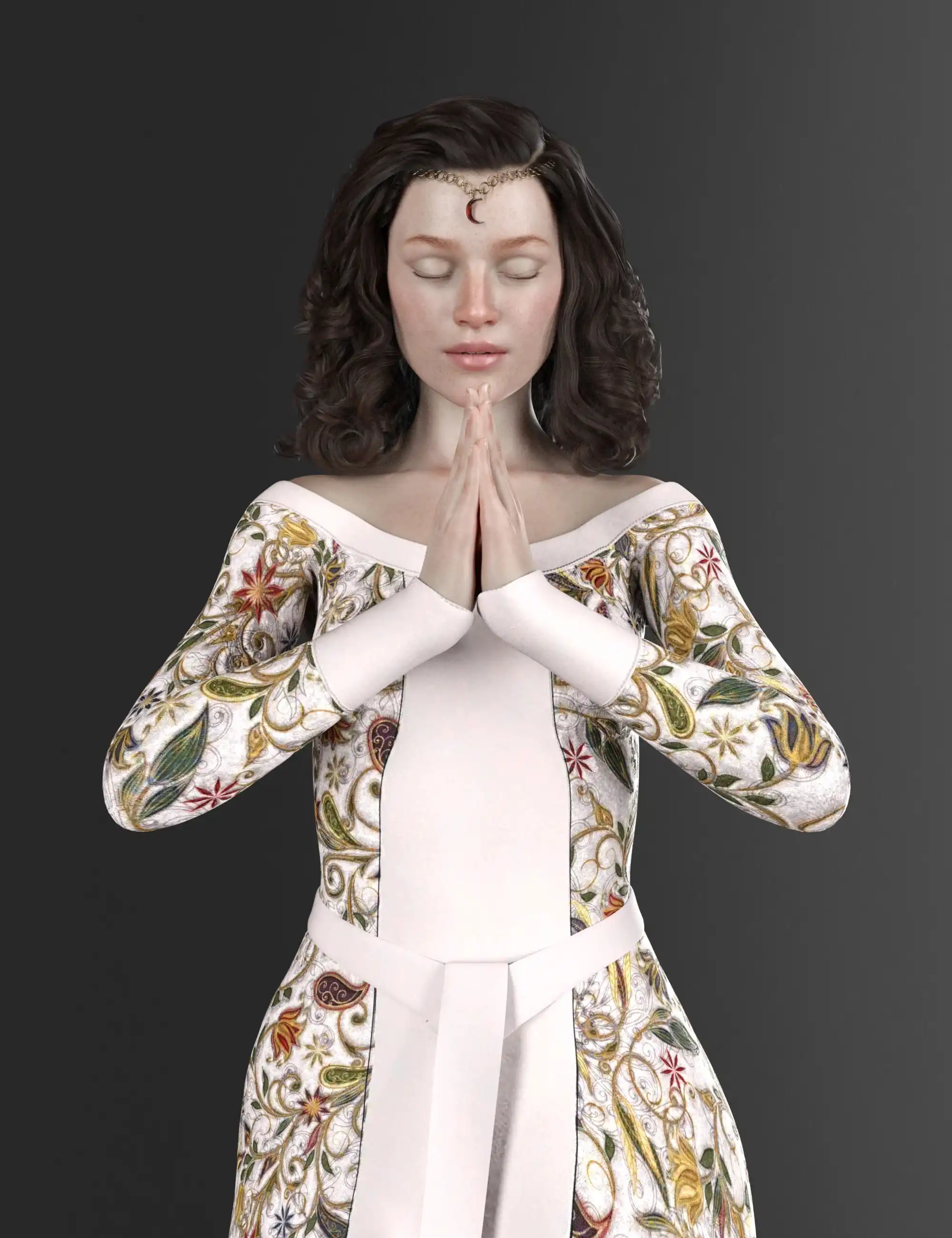 Nobility Textures for dForce Elven Dress_DAZ3D下载站