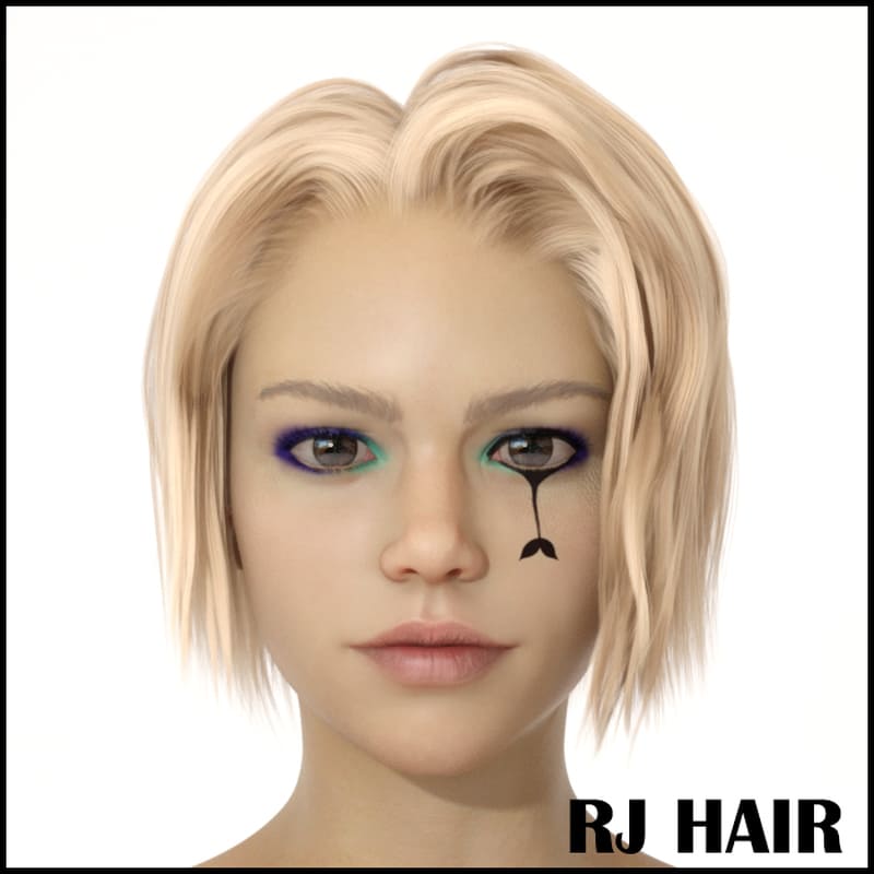 RJ Hair for Genesis 8 Female_DAZ3D下载站