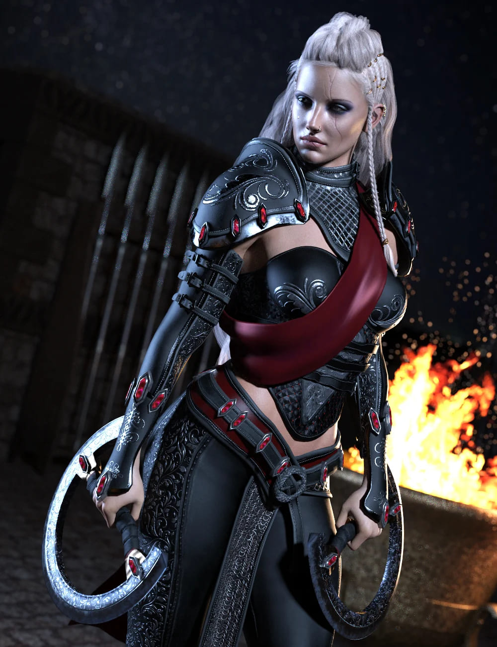 Samarah Shadow Rogue Outfit for Genesis 8.1 Females_DAZ3D下载站
