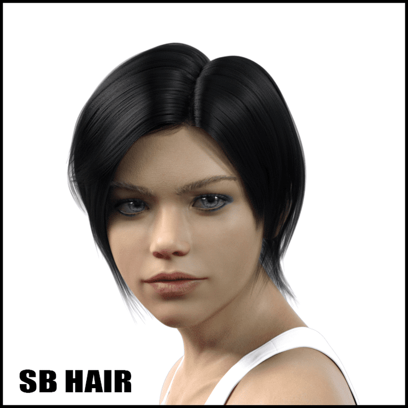 SB Hair for Genesis 8 Female_DAZ3D下载站