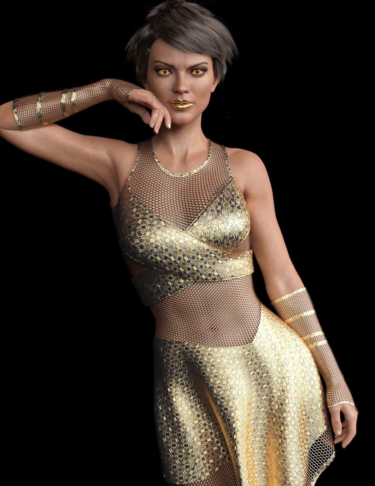 Texture Expansion for Cyber Dress for G8F_DAZ3DDL