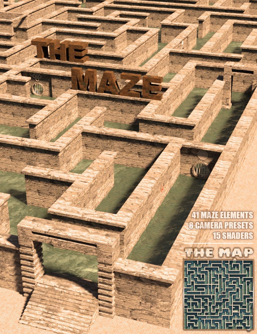 The Maze – Huge Labyrinth for Daz Studio_DAZ3D下载站