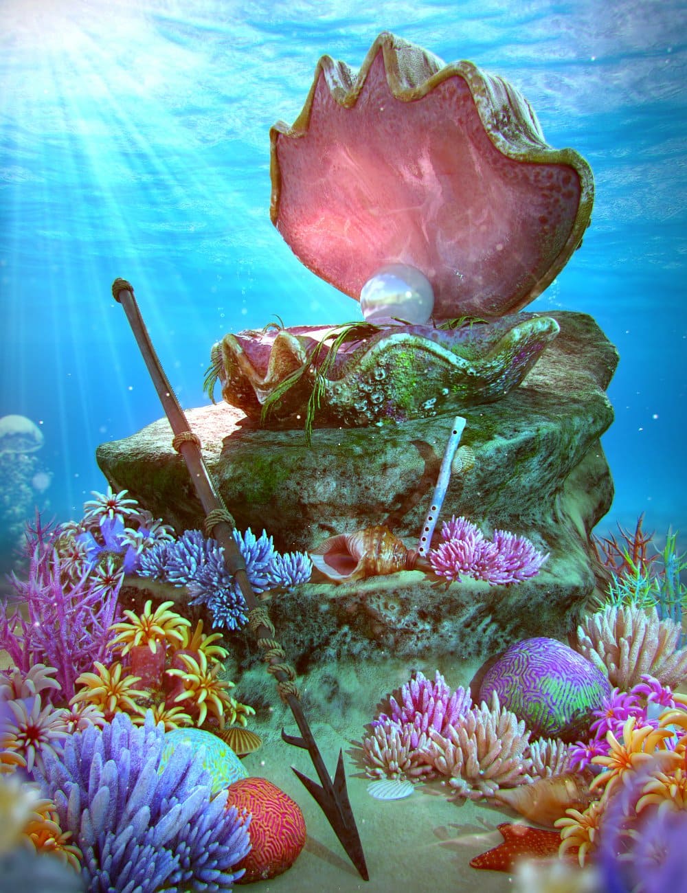 Under the Sea Props for Genesis 8.1_DAZ3D下载站