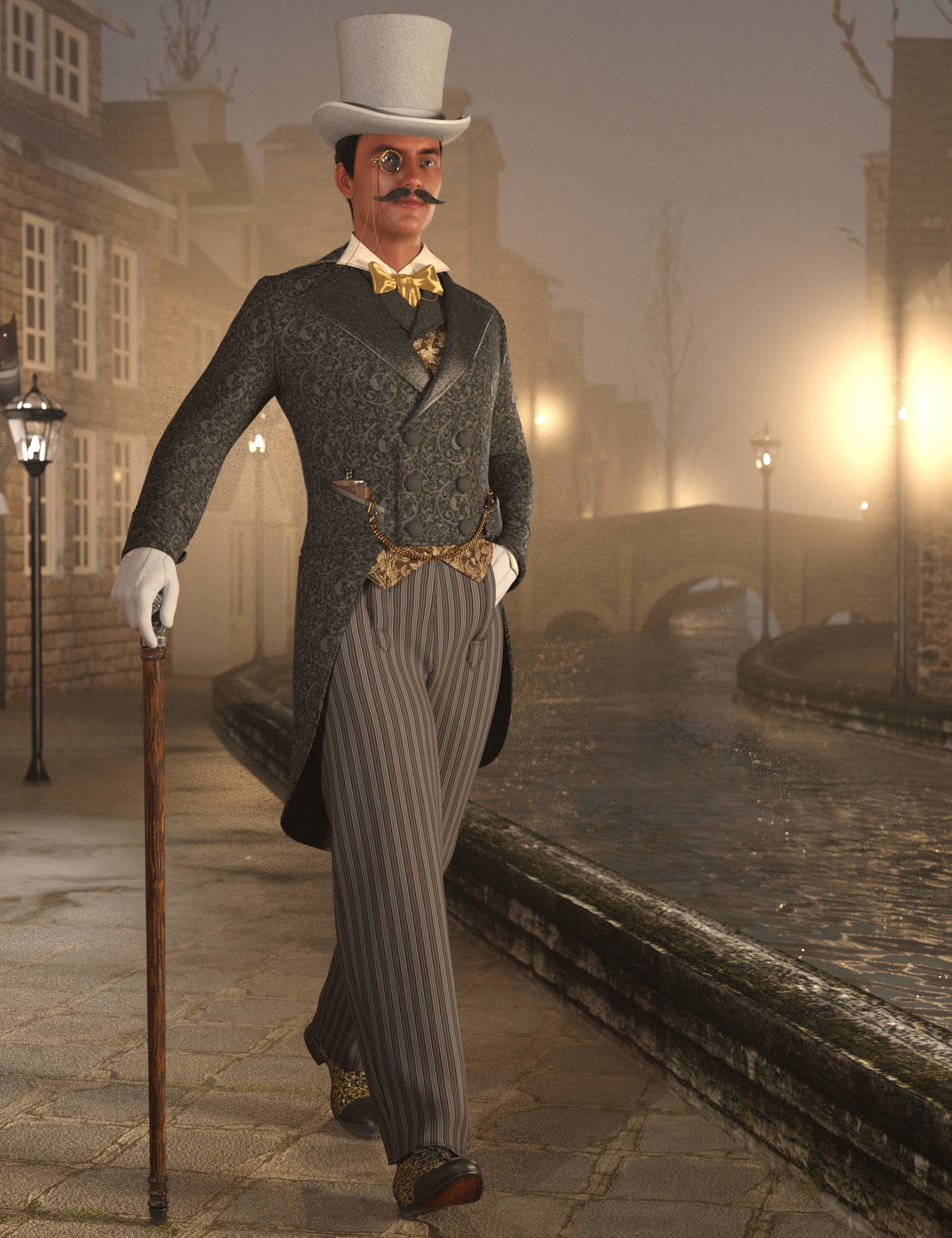 Victorian Gentleman’s Evening Dress for Genesis 8 and 8.1 Males_DAZ3DDL