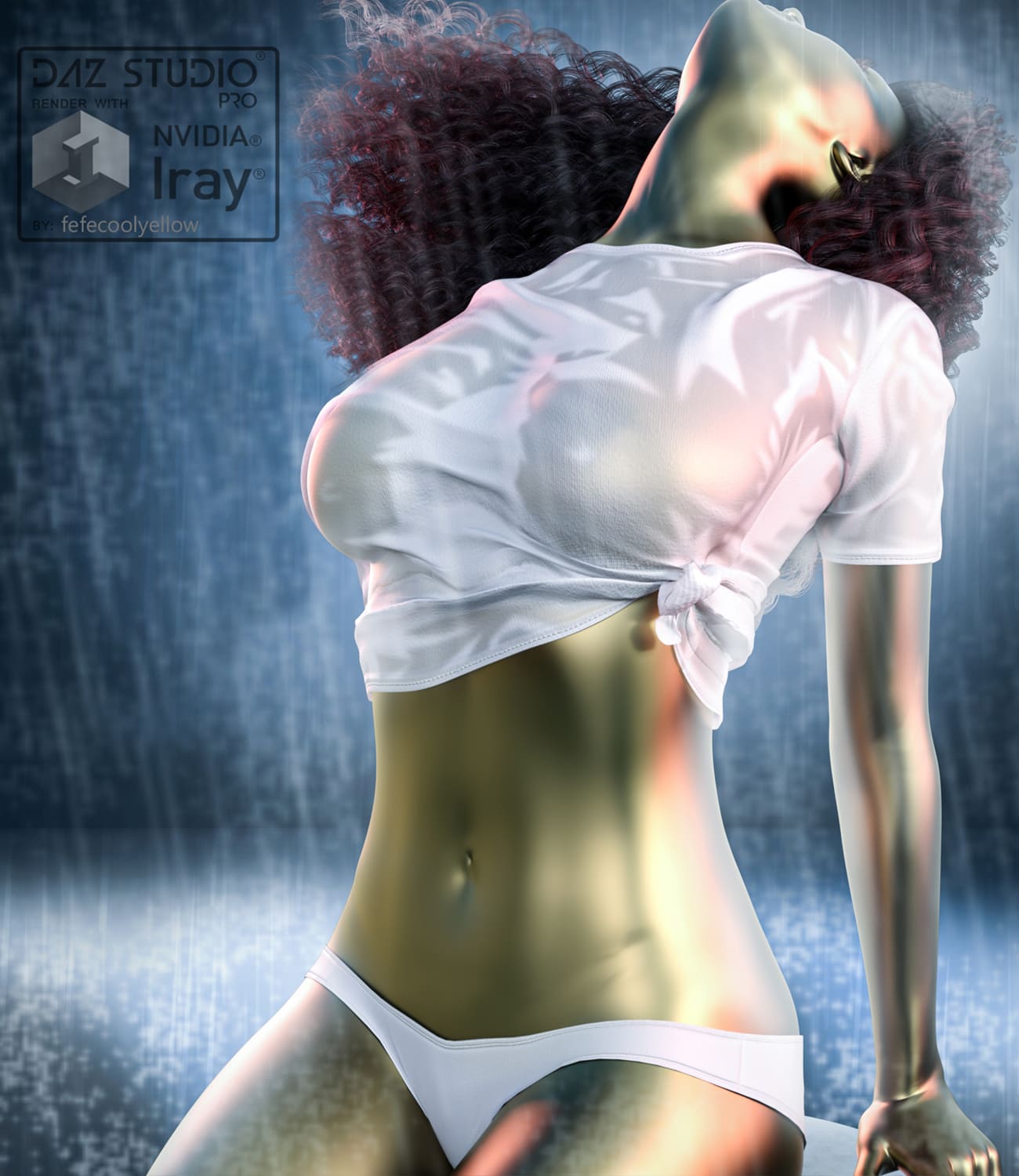 Wet Shirt outfit for Genesis 8 and 8.1 Female_DAZ3DDL