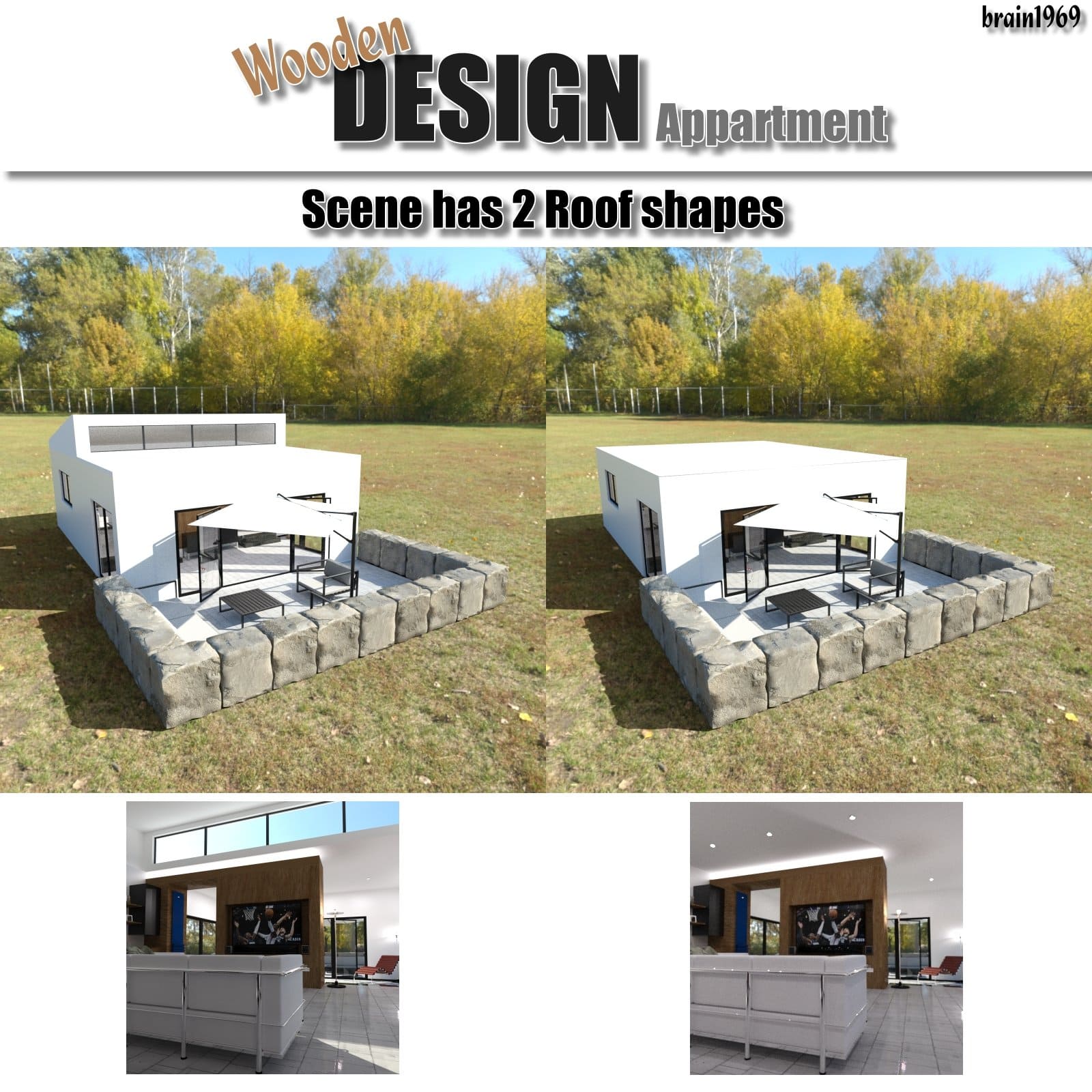 Wooden Design Appartment_DAZ3D下载站