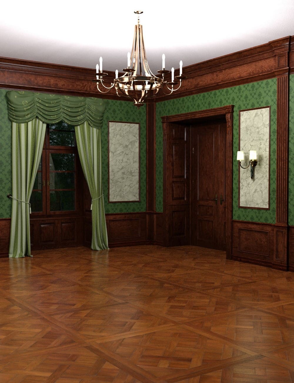 A Touch of Classicism Room_DAZ3D下载站