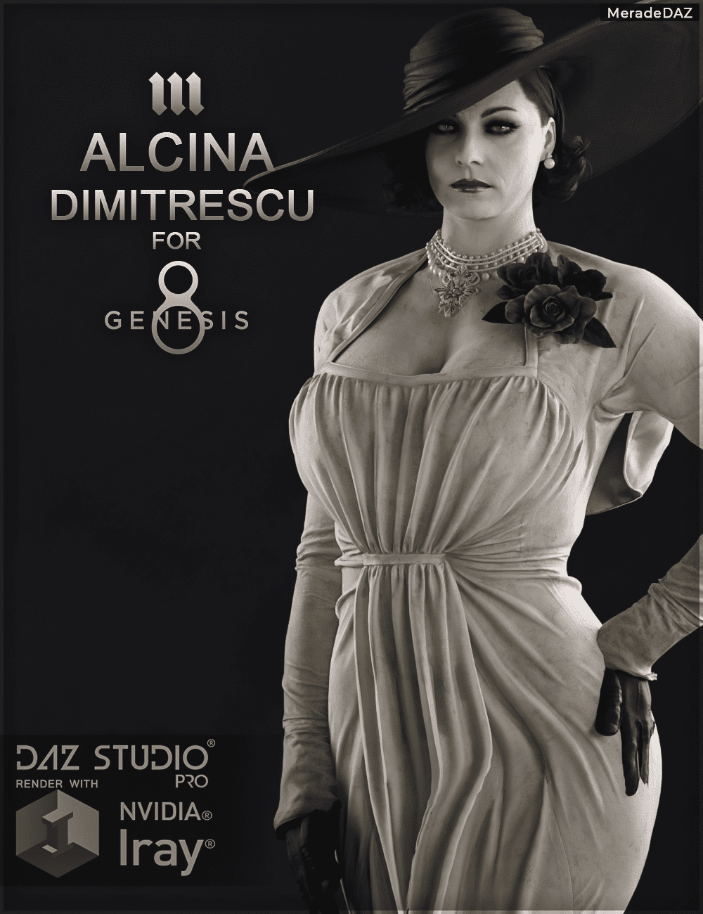 Alcina Dimitrescu for Genesis 8 and 8.1 Female_DAZ3D下载站