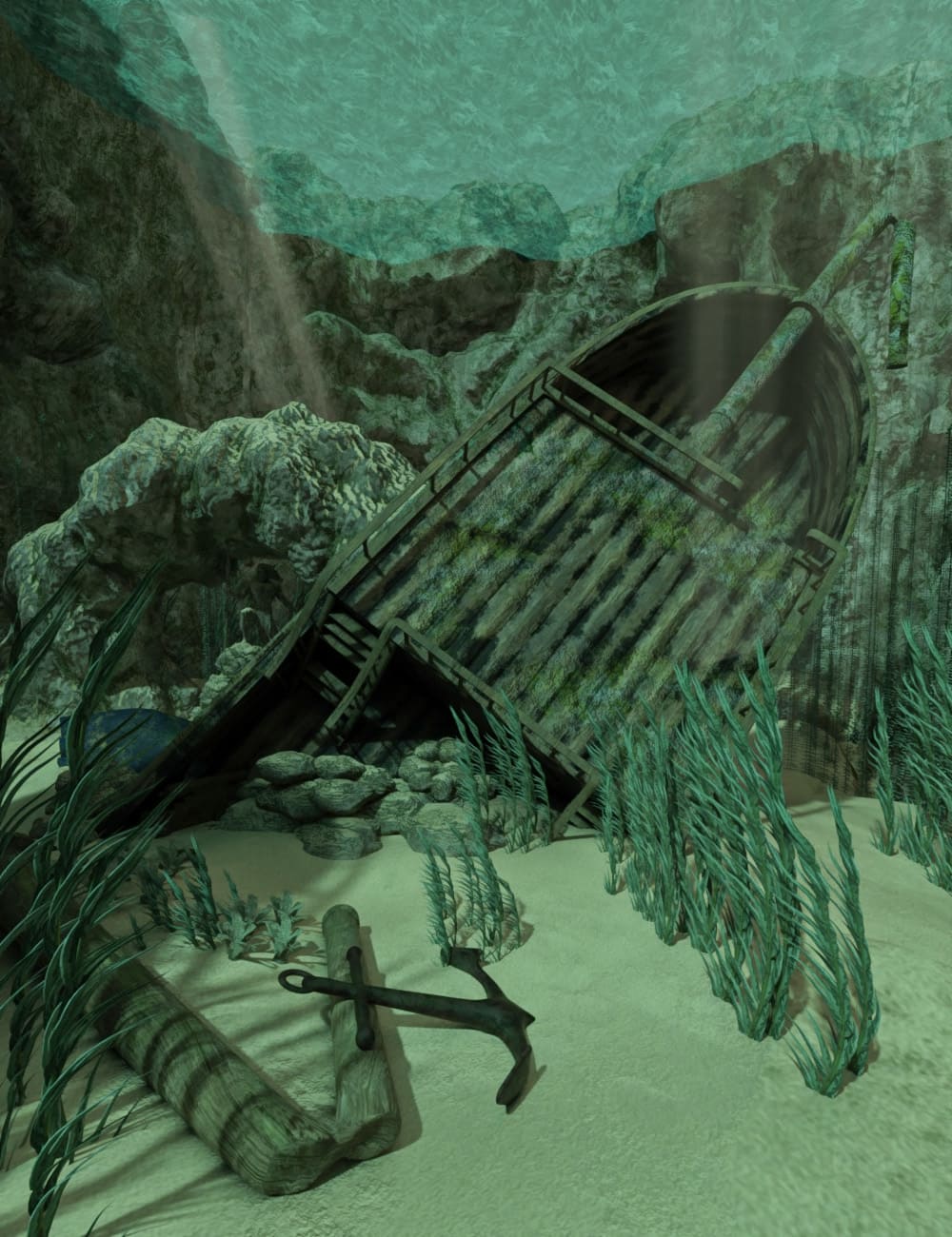 Aquatic Fantasy – Pirates Wreckage_DAZ3D下载站