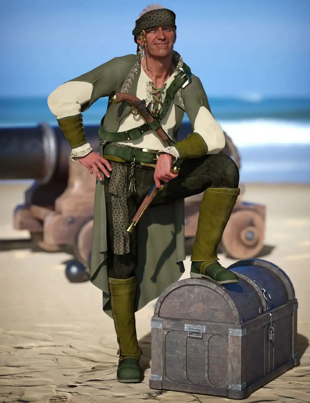 dForce High Tides Outfit for Genesis 8.1 Males_DAZ3DDL