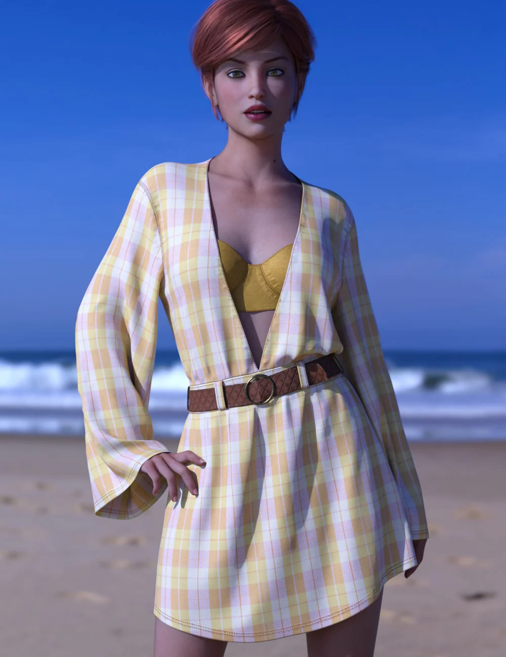 dForce Malibu Heat Outfit for Genesis 8 Female(s)_DAZ3D下载站