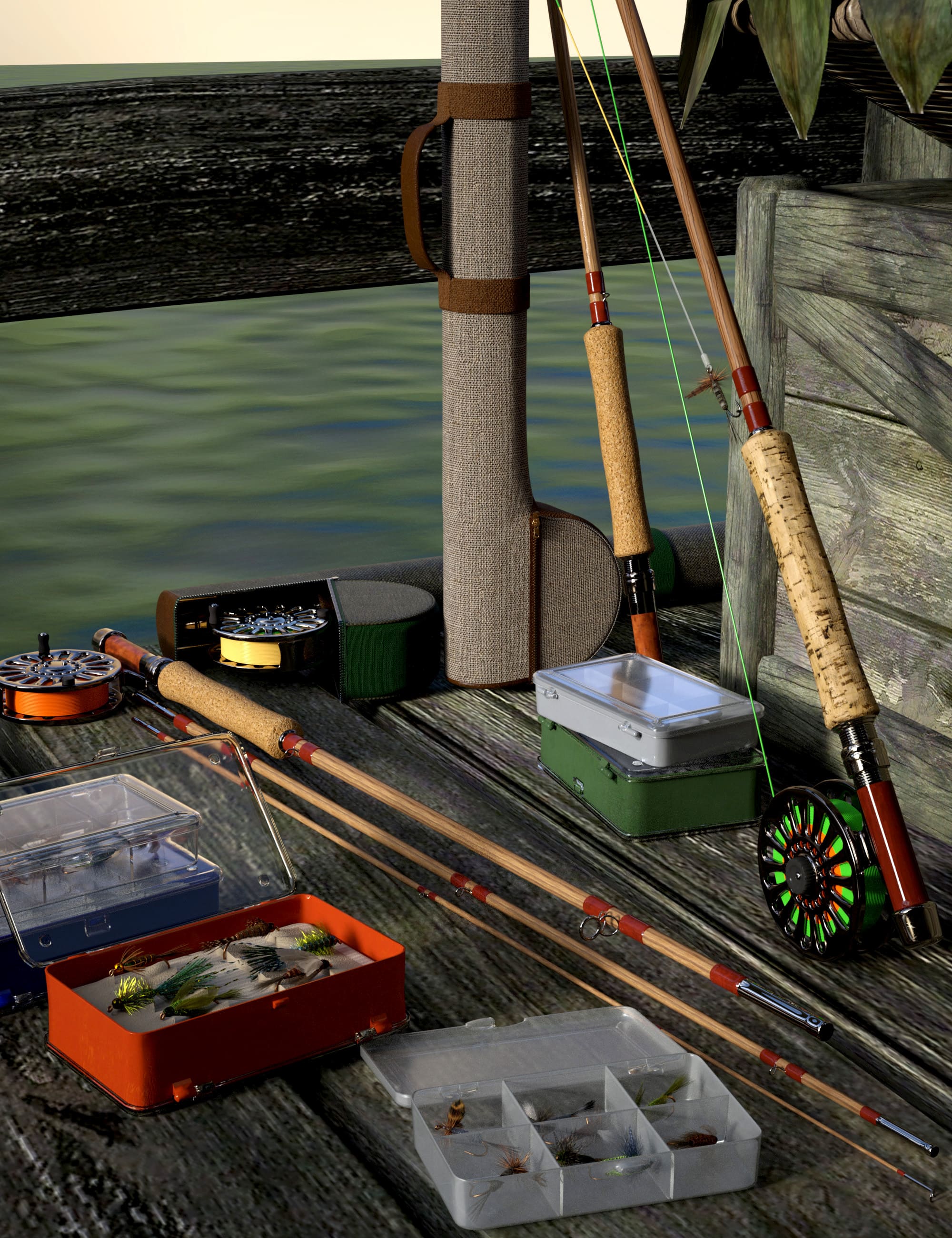 Fly Fishing Gear_DAZ3D下载站