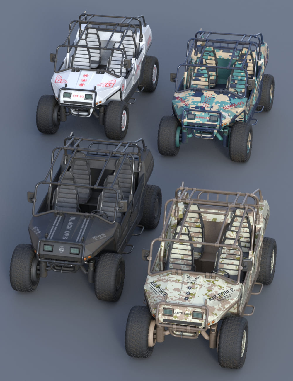 MIL ATV Vehicle Material Pack_DAZ3DDL