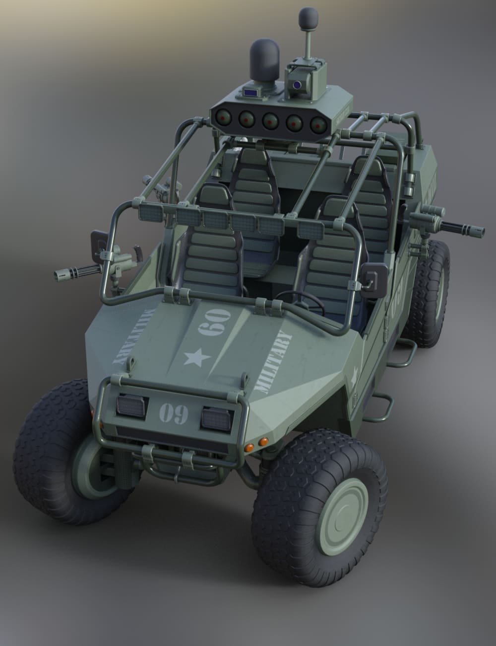 MIL ATV Vehicle Weaponry and Props_DAZ3D下载站