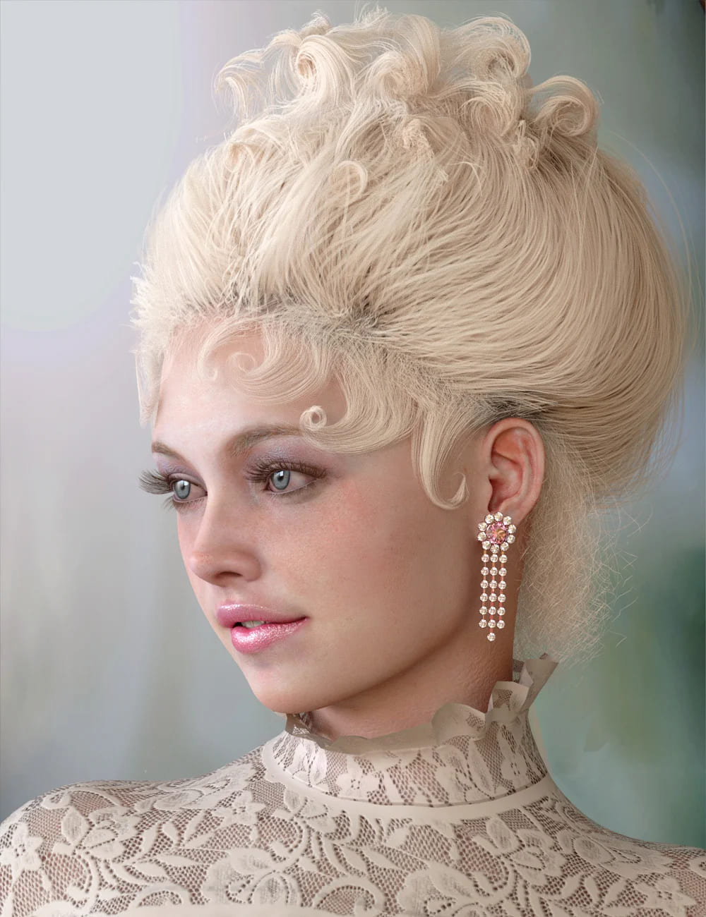 My Edwardian Hair for Genesis 8 Female(s)_DAZ3D下载站