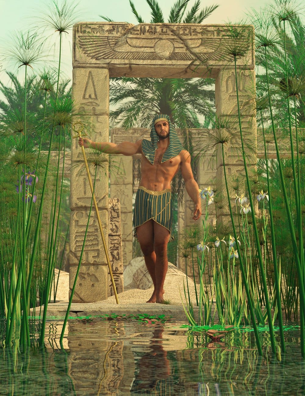 Nile Papyrus Plants_DAZ3D下载站