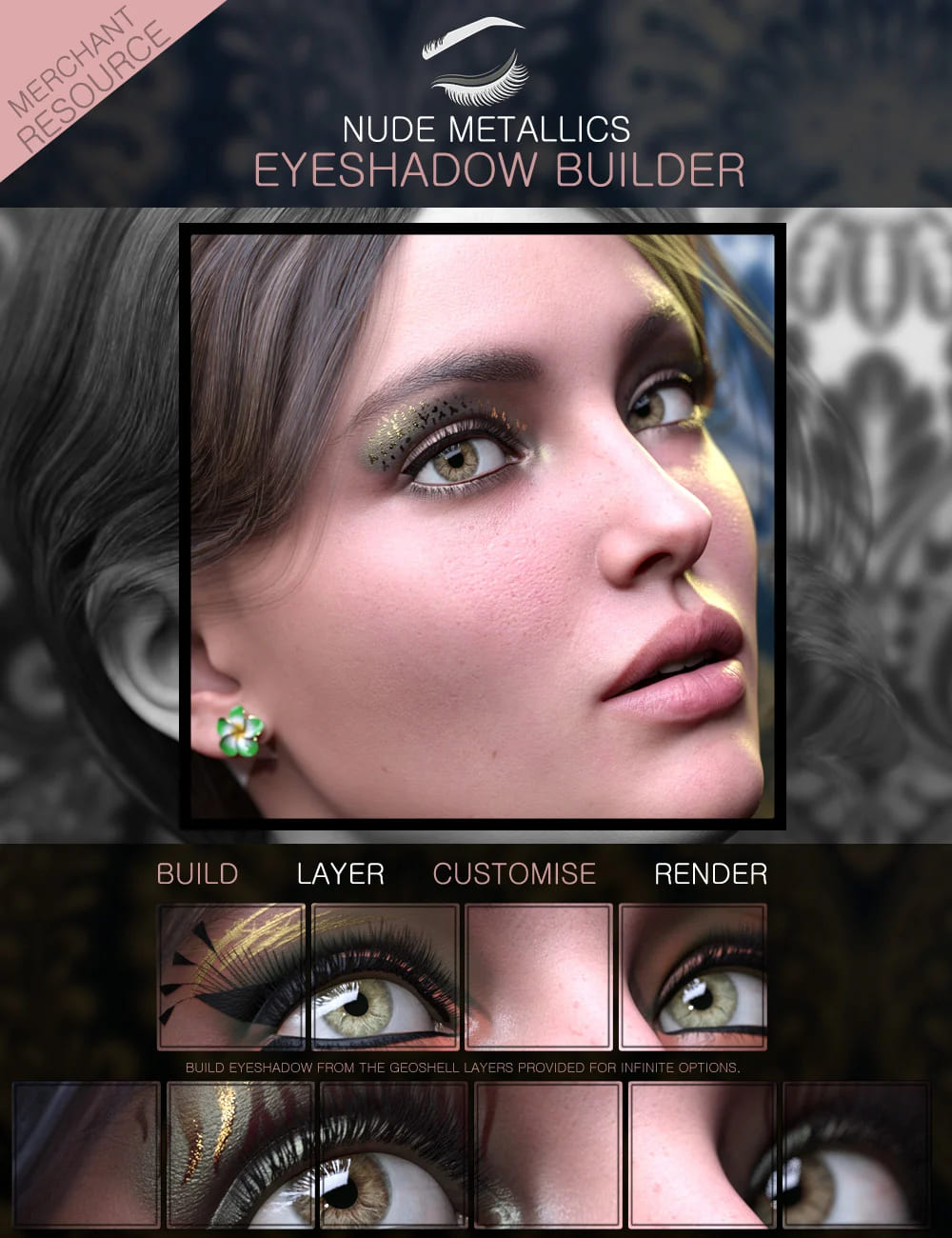 Nude Metallics Eyeshadow Builder Genesis 8 Females Merchant Resource_DAZ3DDL