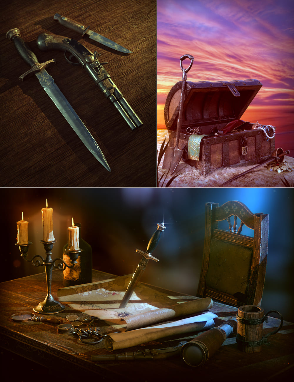 Pirate Props for Genesis 8.1_DAZ3DDL