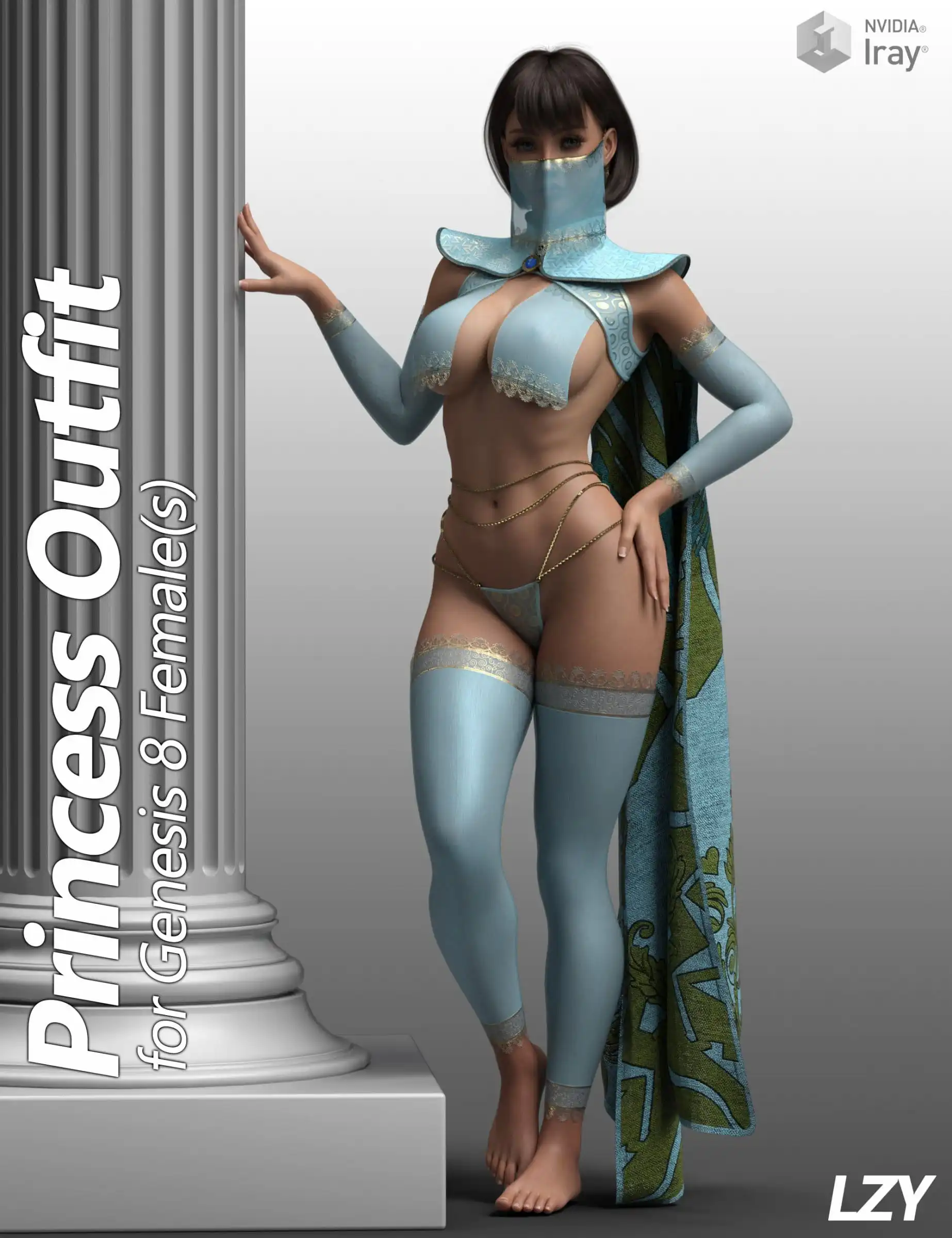 Princess Outfit for Genesis 8 Female_DAZ3DDL