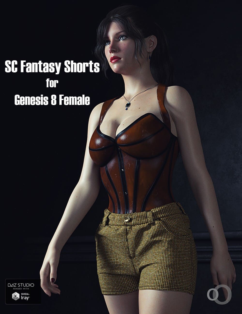 SC Solo Fantasy Shorts for Genesis 8 female_DAZ3D下载站
