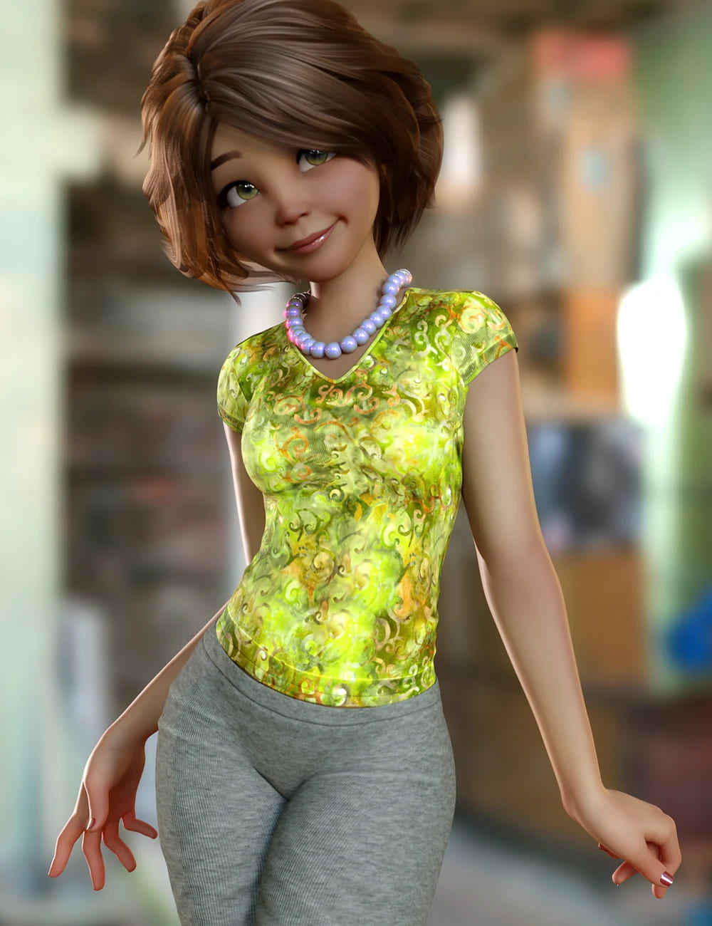 Stylized ’21 Character and Hair for Genesis 8 and 8.1 Female_DAZ3D下载站