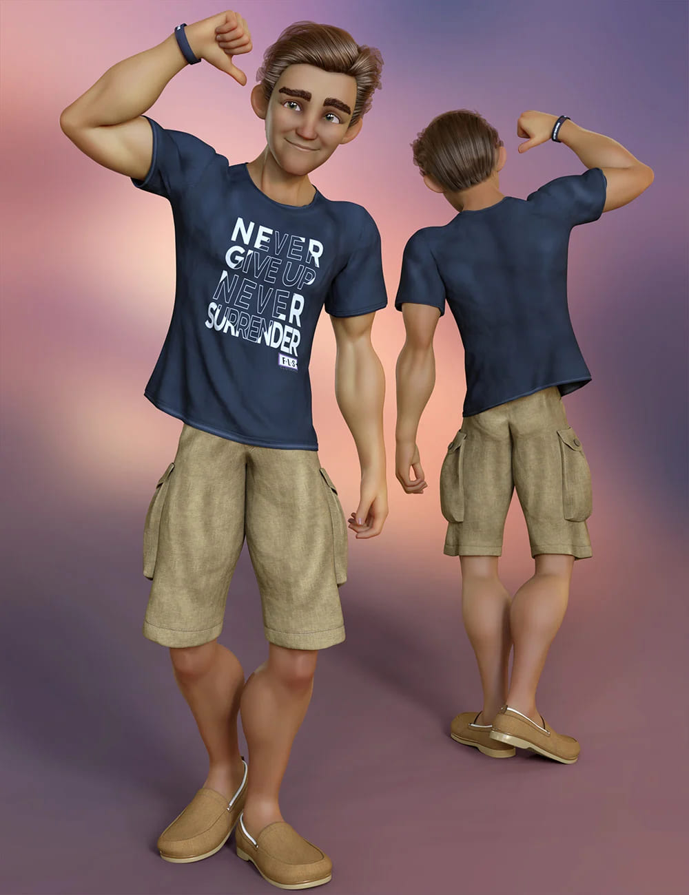 Stylized ’21 Clothing for Genesis 8 and 8.1 Male_DAZ3D下载站