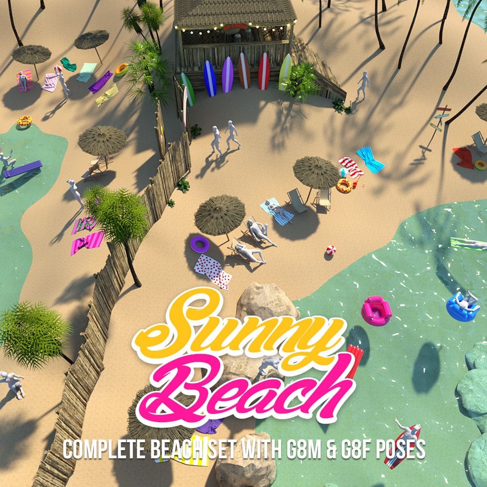 Sunny Beach for DS Iray_DAZ3D下载站