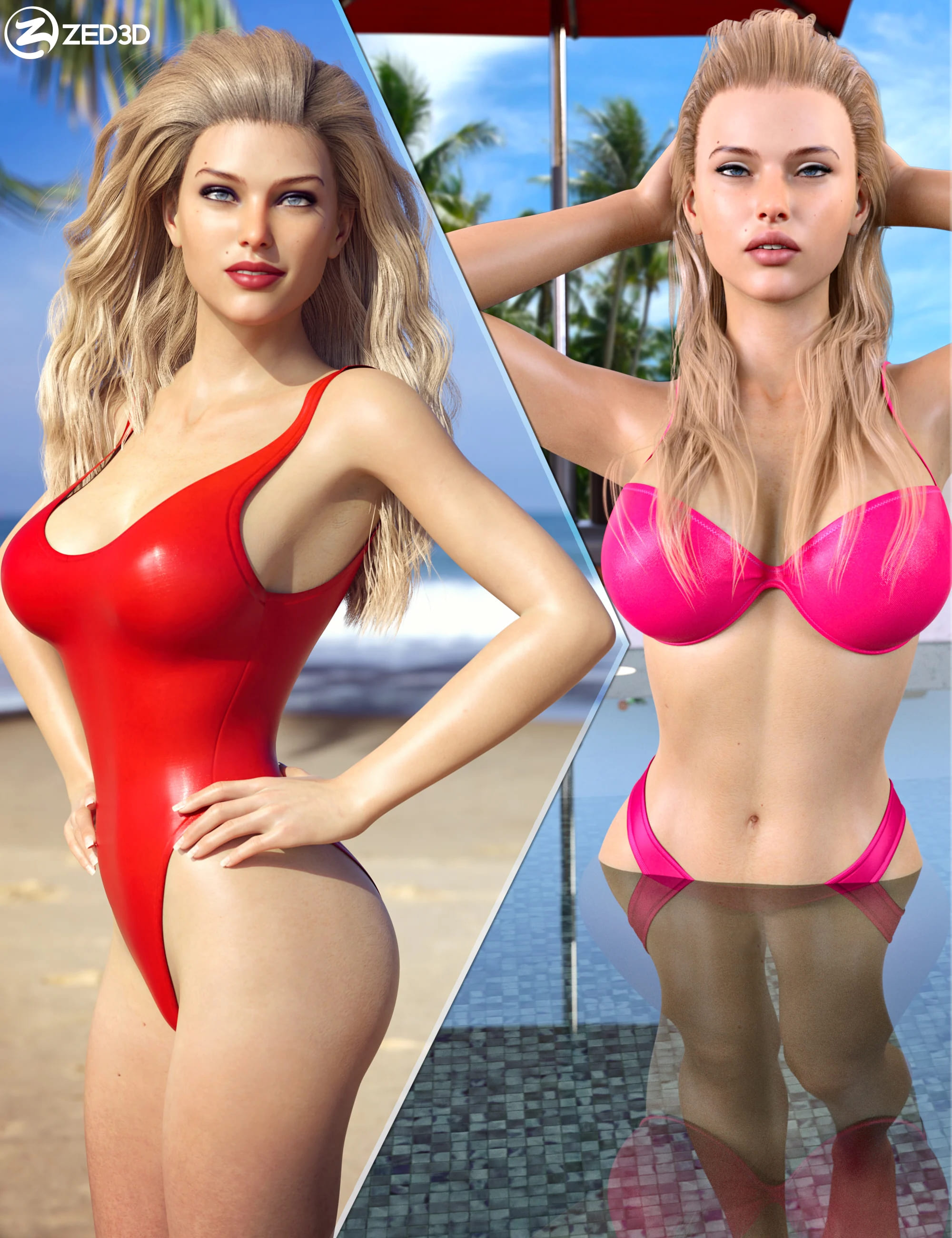 Z Summer Beauty Shape and Pose Mega Set_DAZ3D下载站
