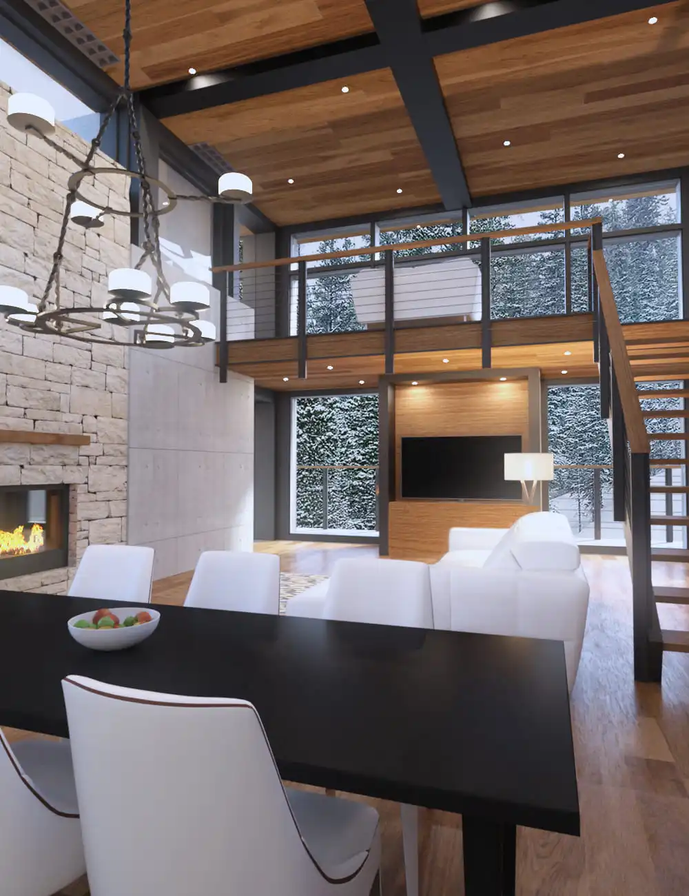 Cozy Winter House_DAZ3D下载站