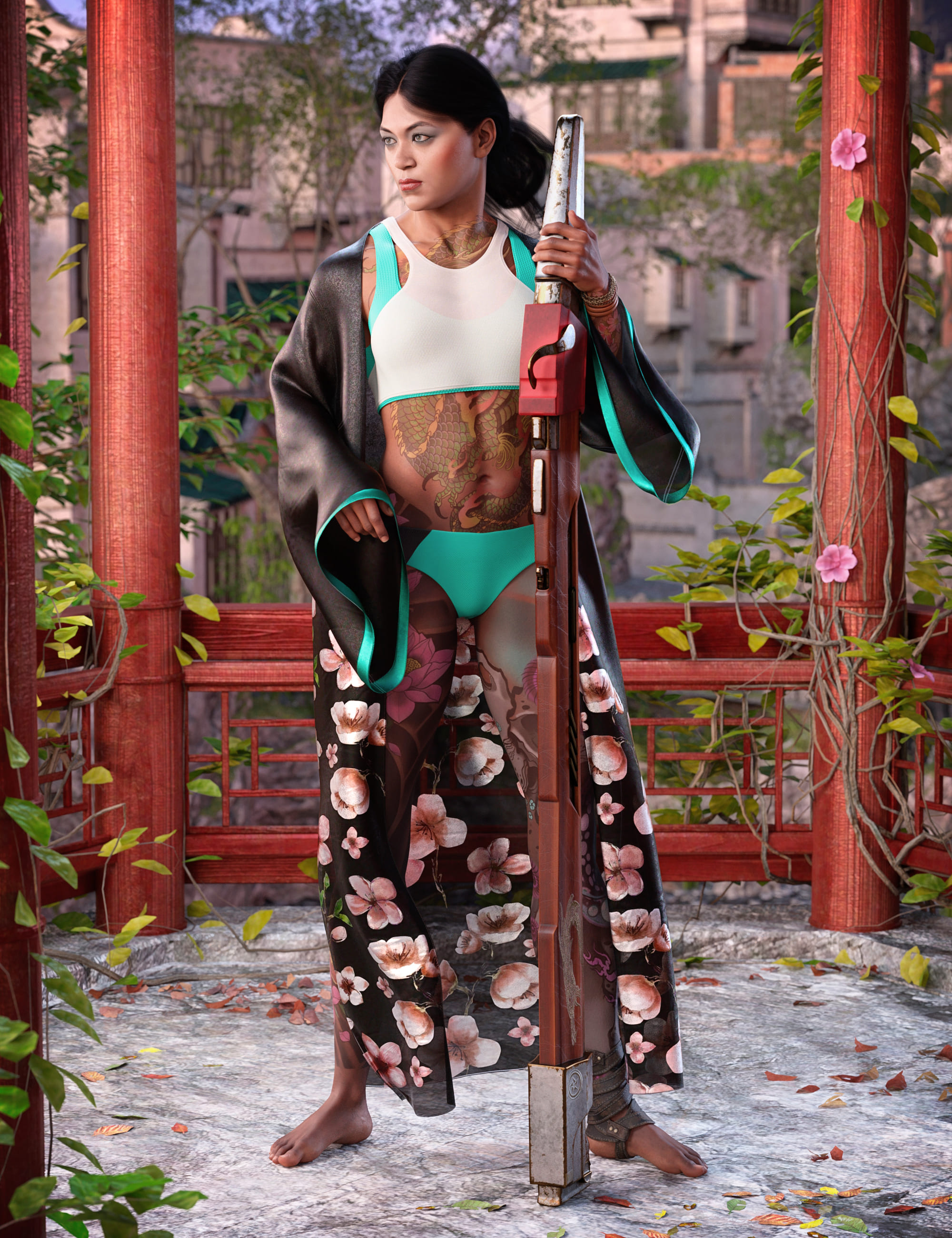 dForce Horizon Outfit for Genesis 8.1 Females_DAZ3D下载站