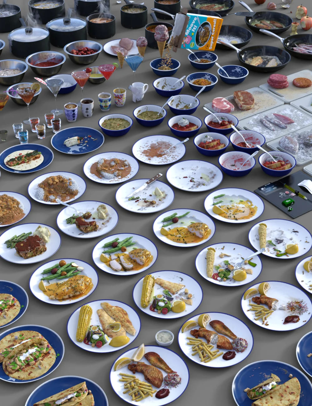 Dirty Dishes Food and Drink Expansion_DAZ3D下载站