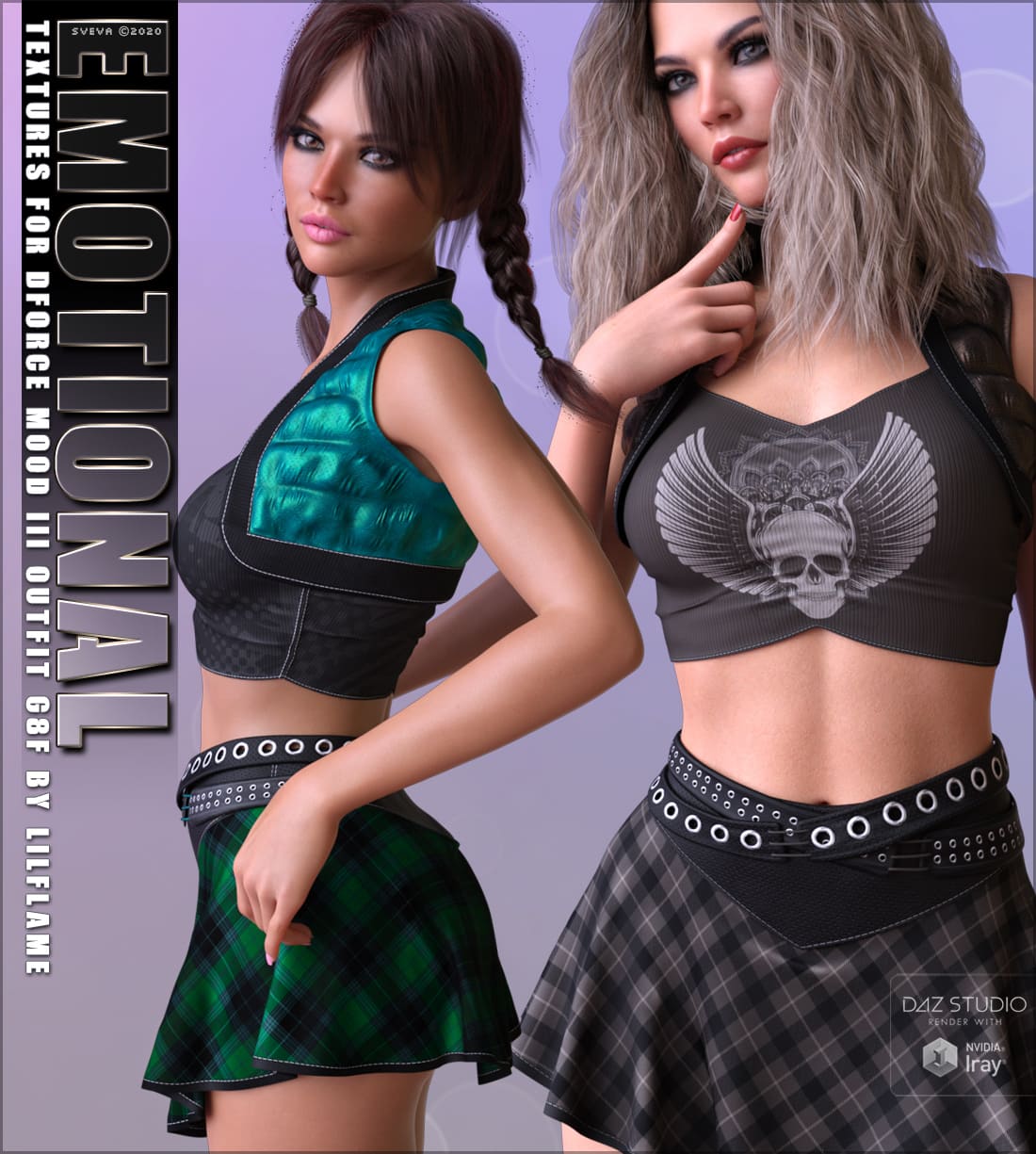Emotional Textures for dForce Mood III Outfit G8F_DAZ3DDL