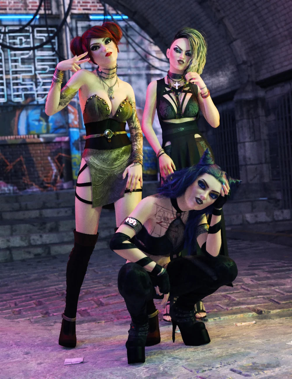 FF’s Bad Girls Poses for Maeve and Genesis 8 Female_DAZ3D下载站