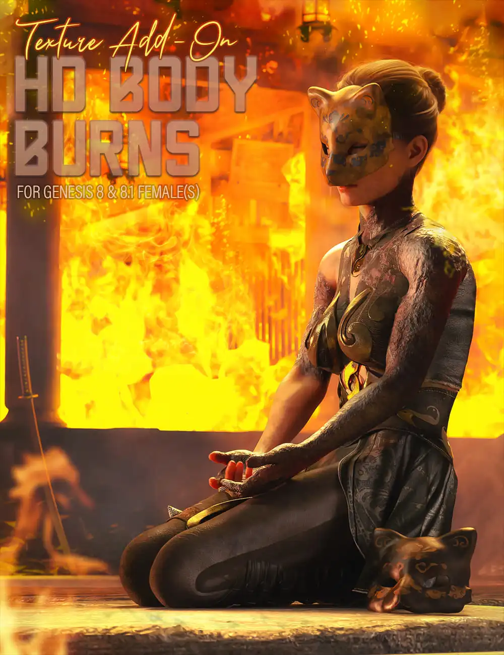 HD Body Burns Add-On for Genesis 8 and 8.1 Females_DAZ3DDL