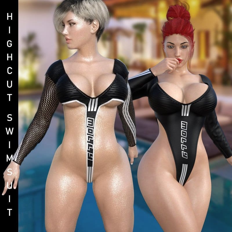 Highcut Swimsuit_DAZ3D下载站