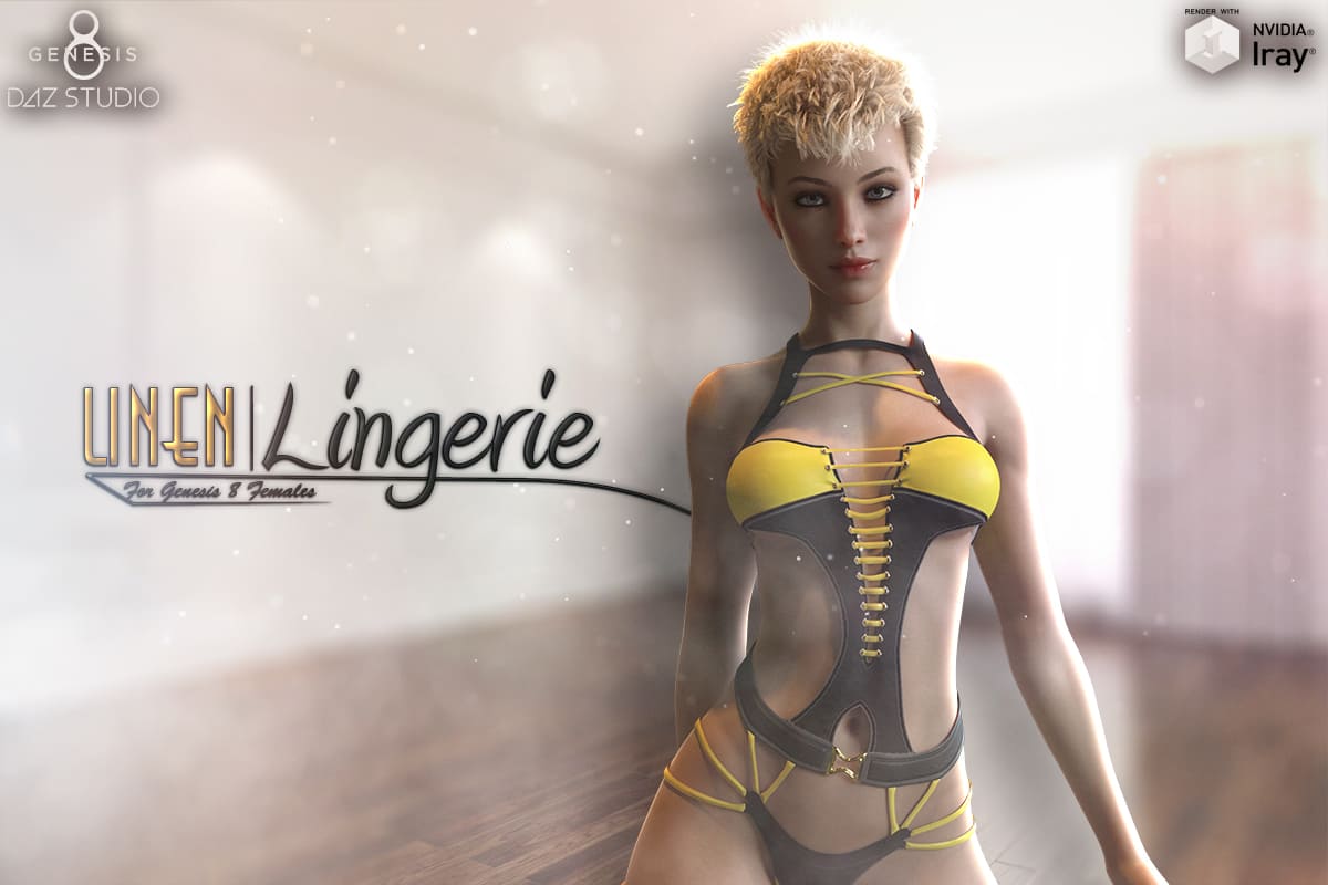 Linen Lingerie for Genesis 8 Females_DAZ3D下载站