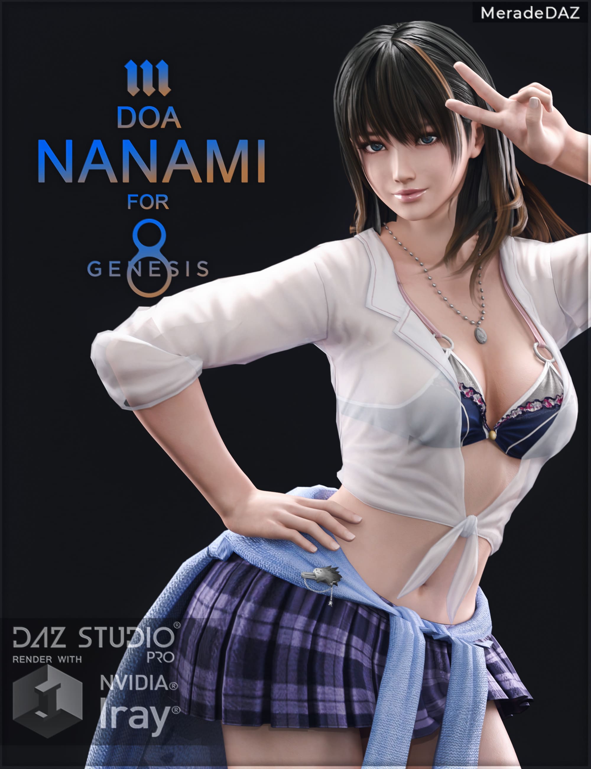 DOA Nanami for Genesis 8 and 8.1 Female_DAZ3D下载站