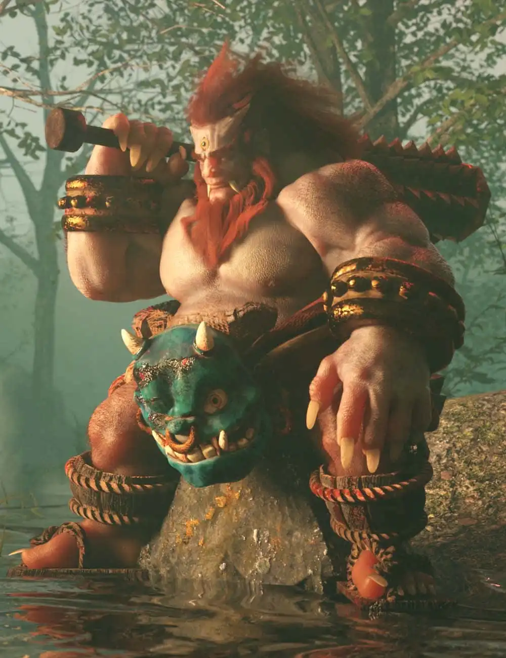 Oni Warrior Bundle_DAZ3DDL