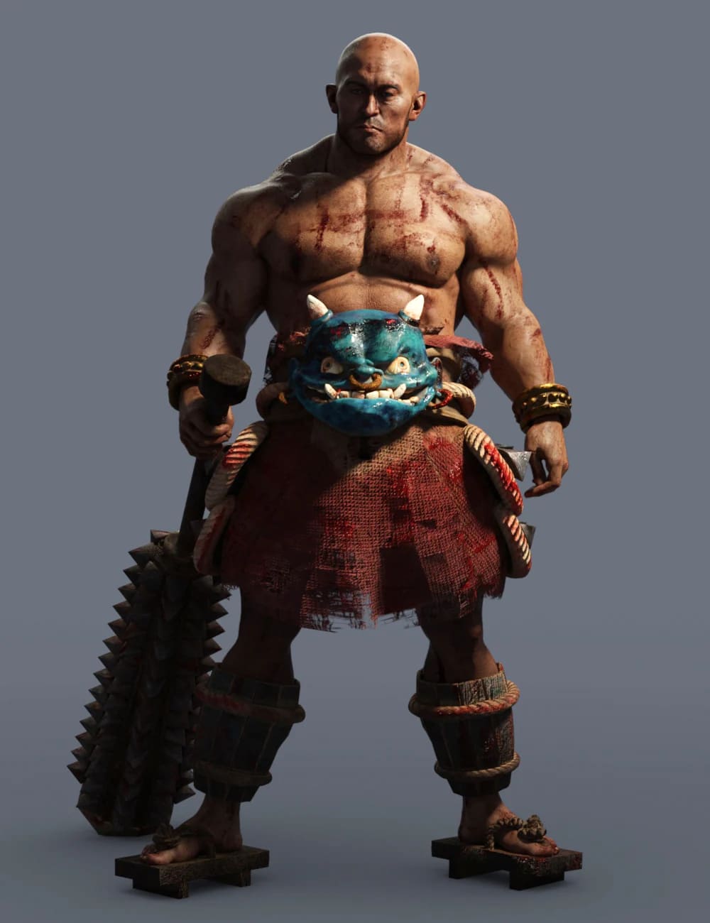 Oni Warrior Outfit for Genesis 8 Male_DAZ3D下载站