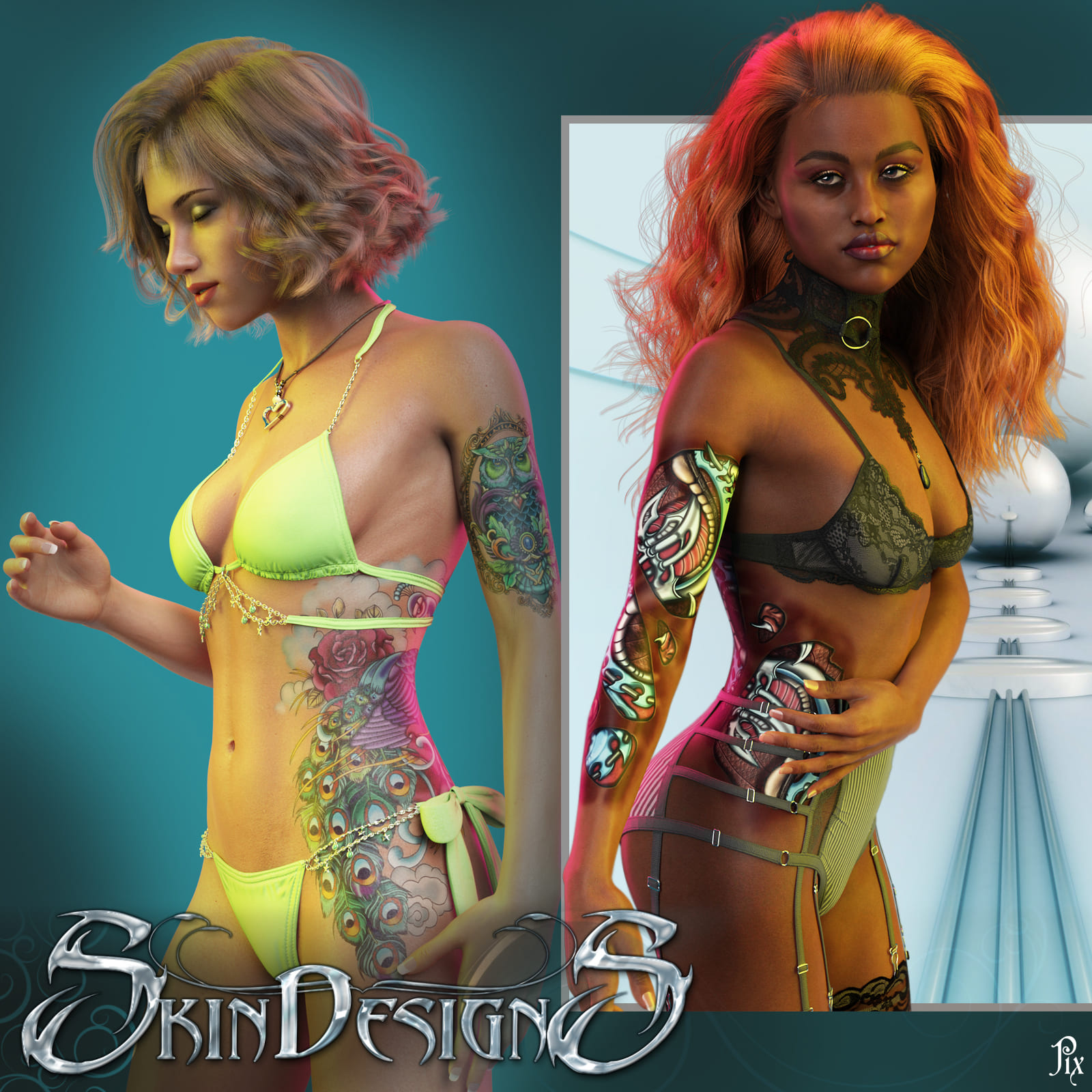 SkinDesignS for Genesis 3 and 8 Females_DAZ3D下载站